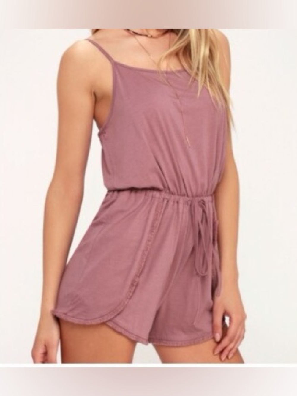 Lulu's Washed Mauve Romper